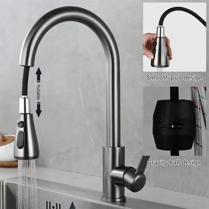 Stainless Steel Pull-Out Faucet